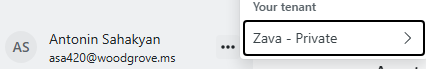 Screenshot showing tenant switch setting.