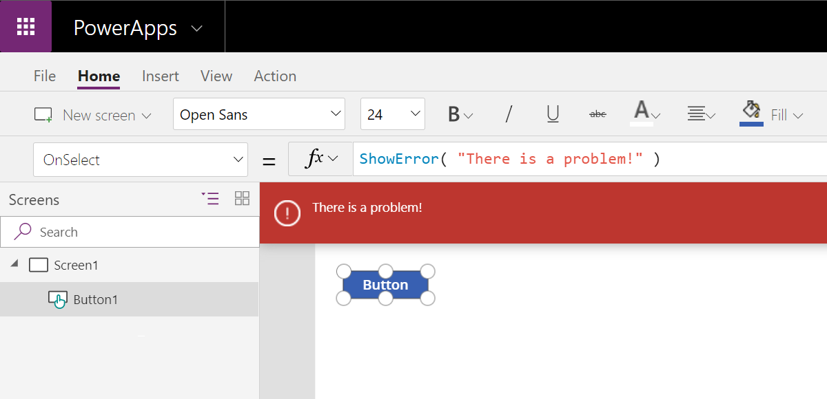 Show error Show error.