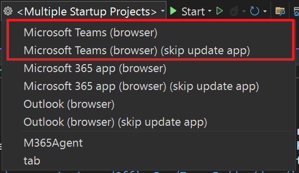 debug profiles